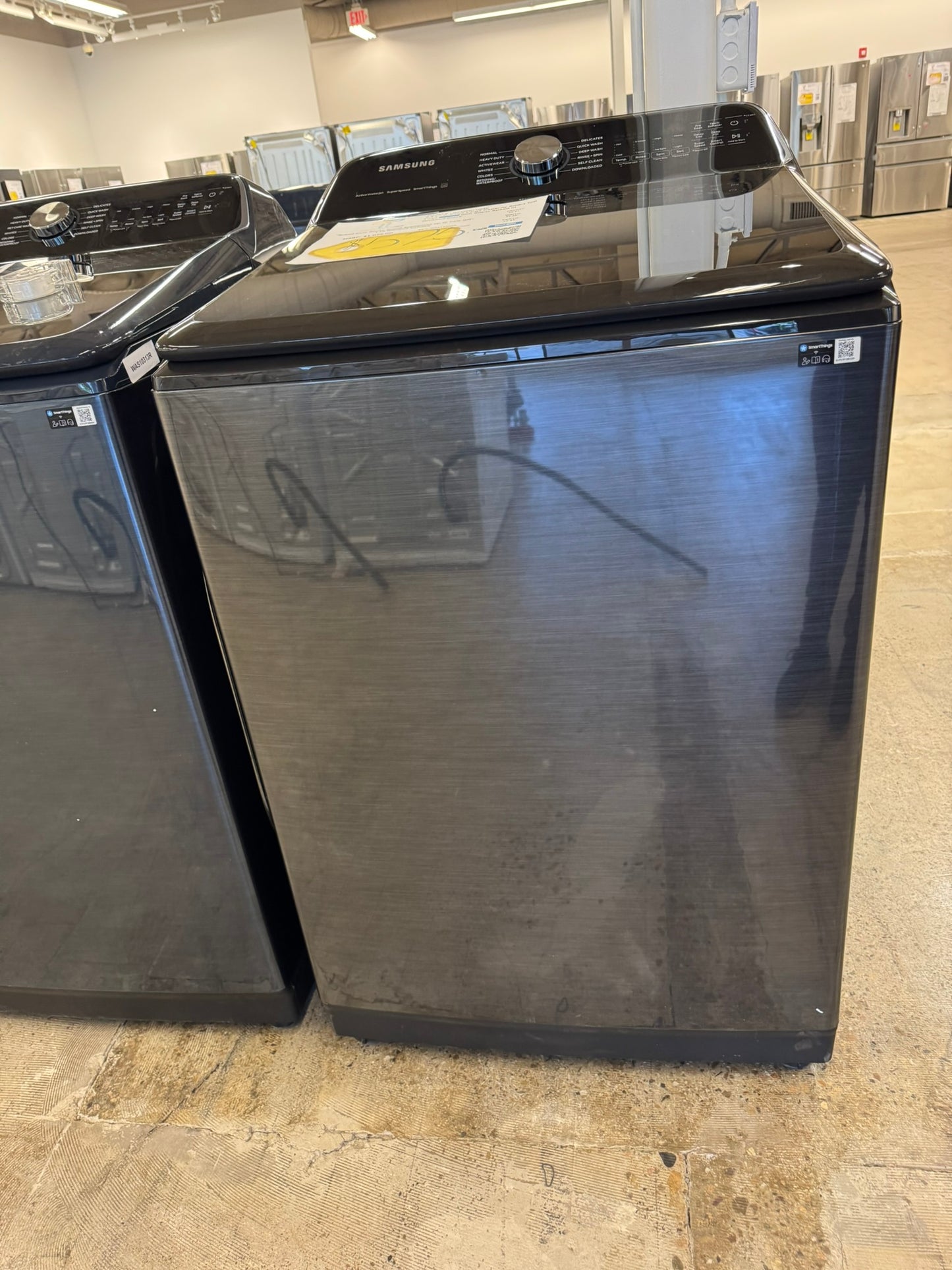 SAMSUNG SUPER SPEED WASH TOP LOAD WASHING MACHINE MODEL: WA55CG7100AV  WAS10305R