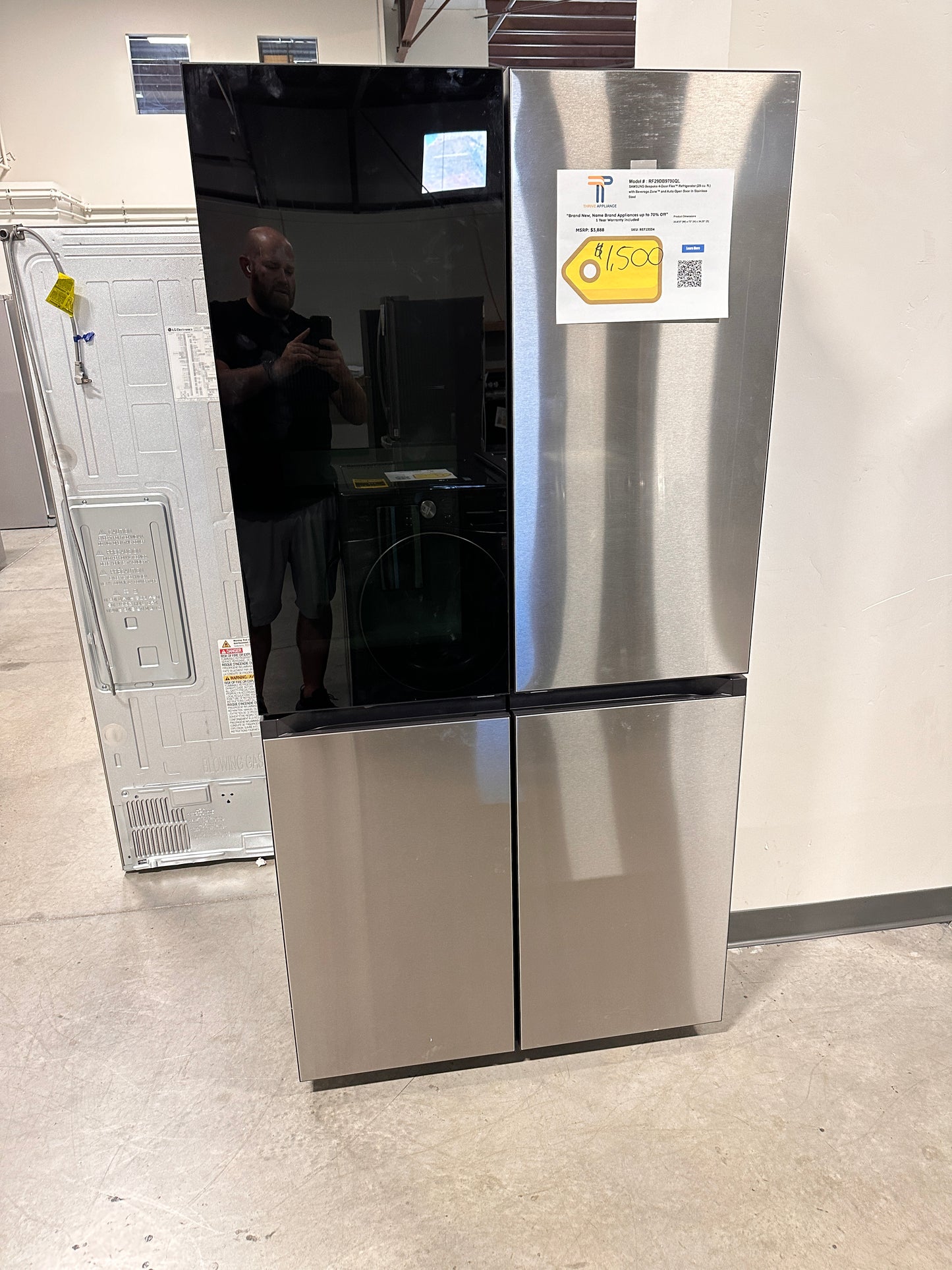 NEW SAMSUNG 4-DOOR FLEX FRENCH DOOR REFRIGERATOR MODEL: RF29DB9700QL REF13534