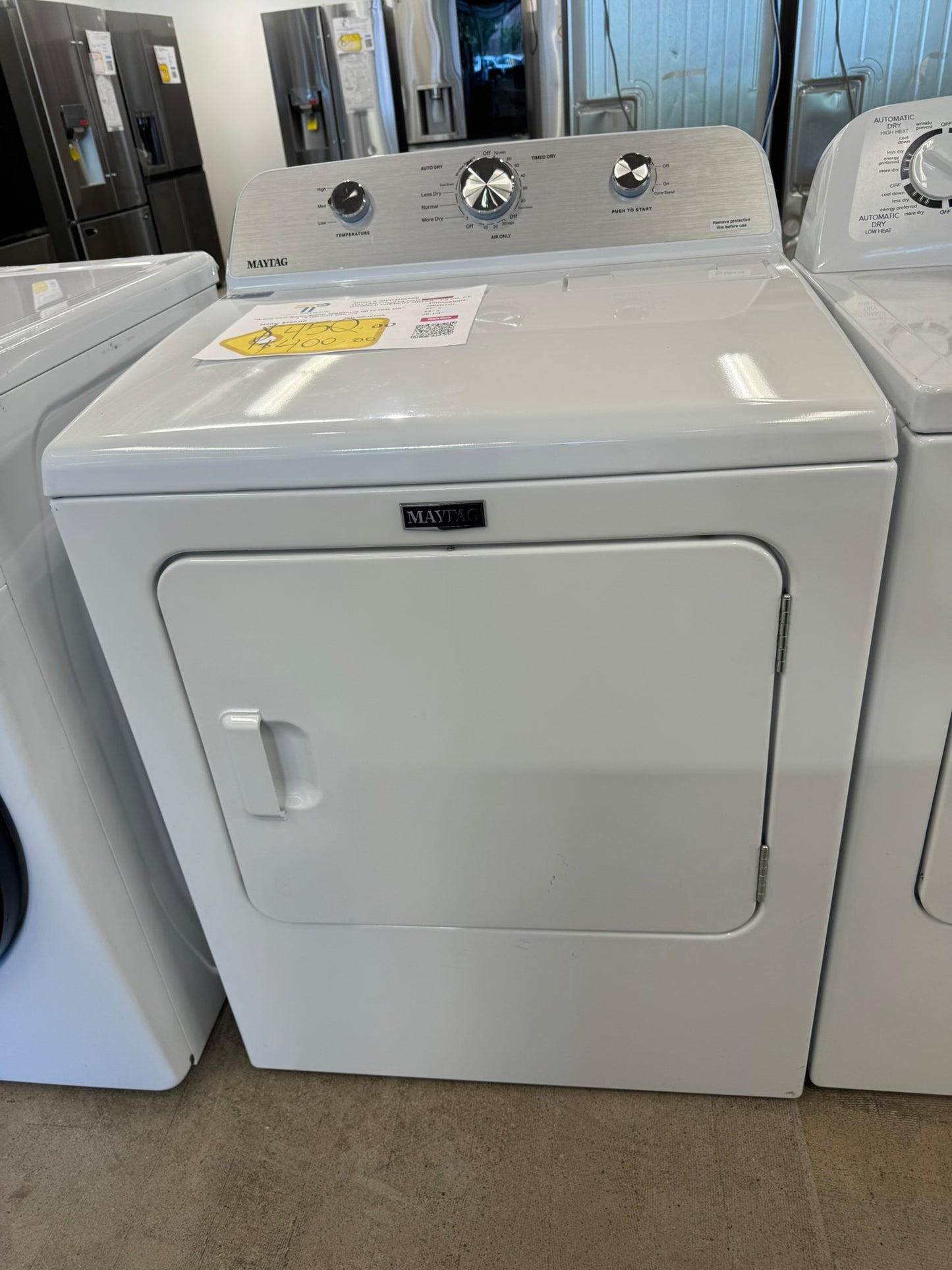 Maytag Top Load Electric Wrinkle Prevent Dryer  MODEL: MED4500MW  DRY10260R
