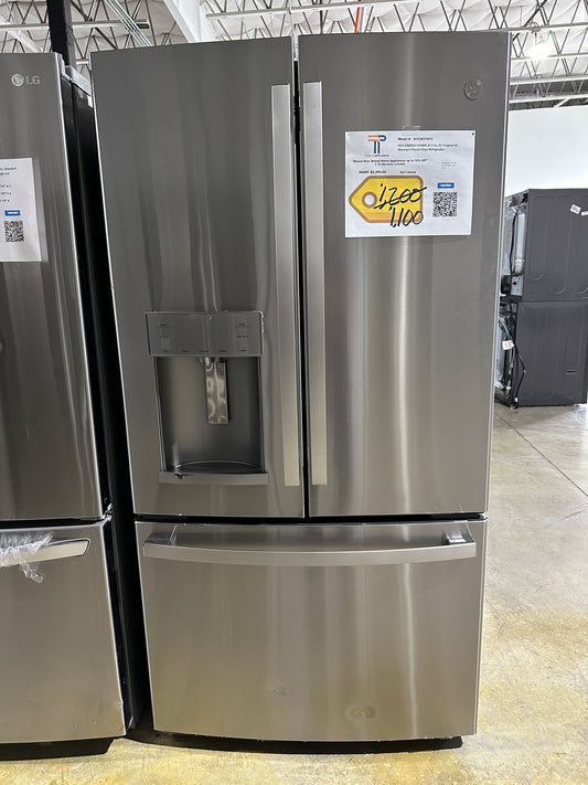 FRENCH DOOR STAINLESS STEEL GE REFRIGERATOR MODEL: GFE28GYNFS REF12424S