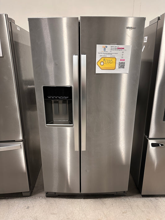 COUNTER DEPTH WHIRLPOOL SIDE BY SIDE REFRIGERATOR Model: WRS571CIHZ REF13517