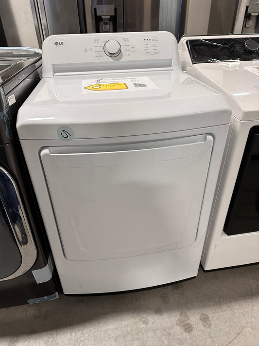 LG - 7.3 Cu. Ft. Gas Dryer with Sensor Dry - White Model: DLG6101W DRY12836