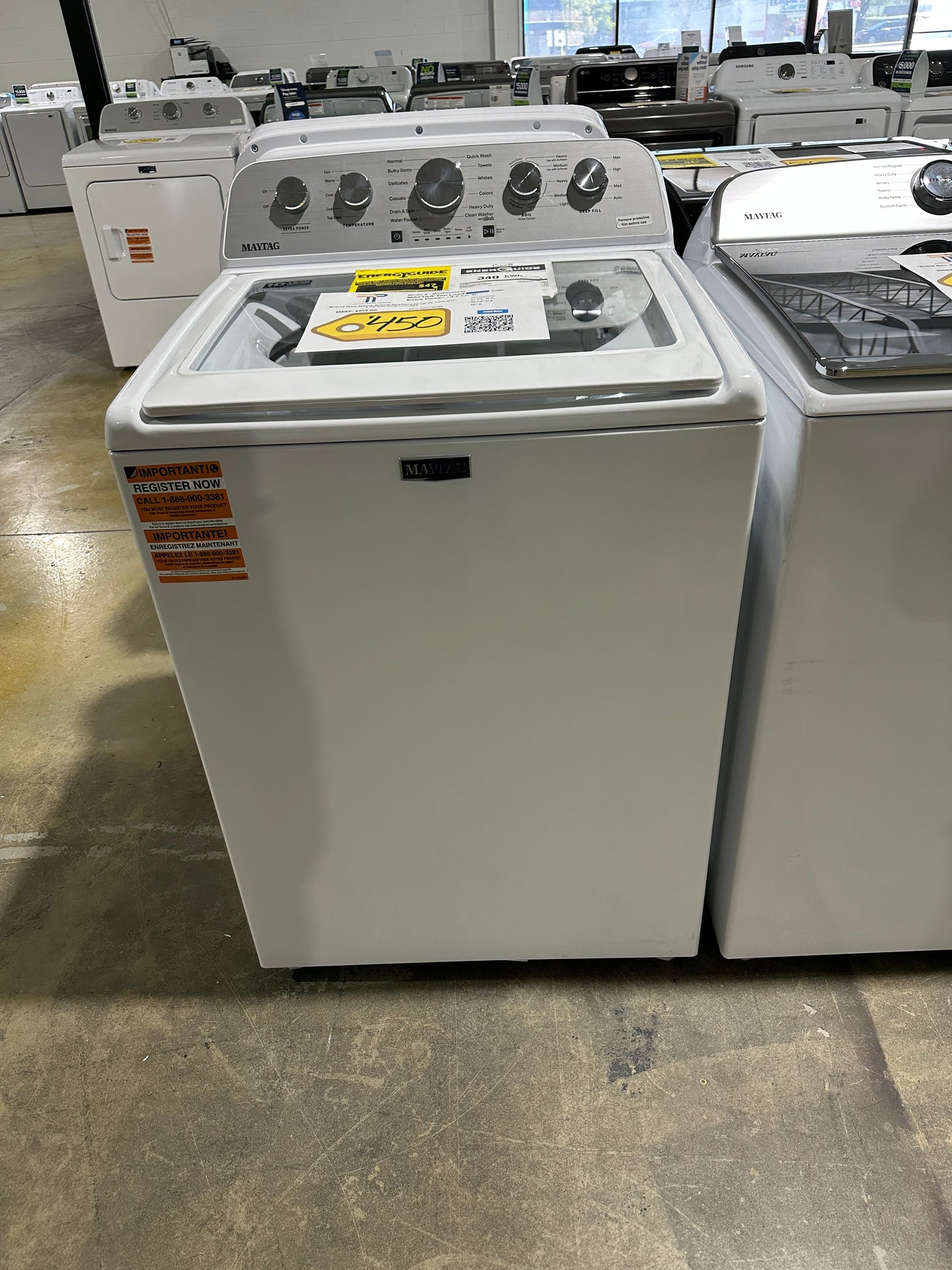 BRAND NEW MAYTAG TOP LOAD WASHER MODEL: MVW5435PW  WAS12578S