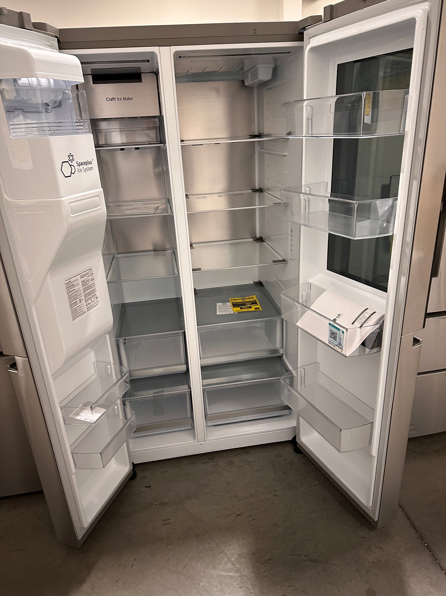 NEW LG SIDE-BY-SIDE REFRIGERATOR with INSTAVIEW Model: LRSOS2706S REF13592