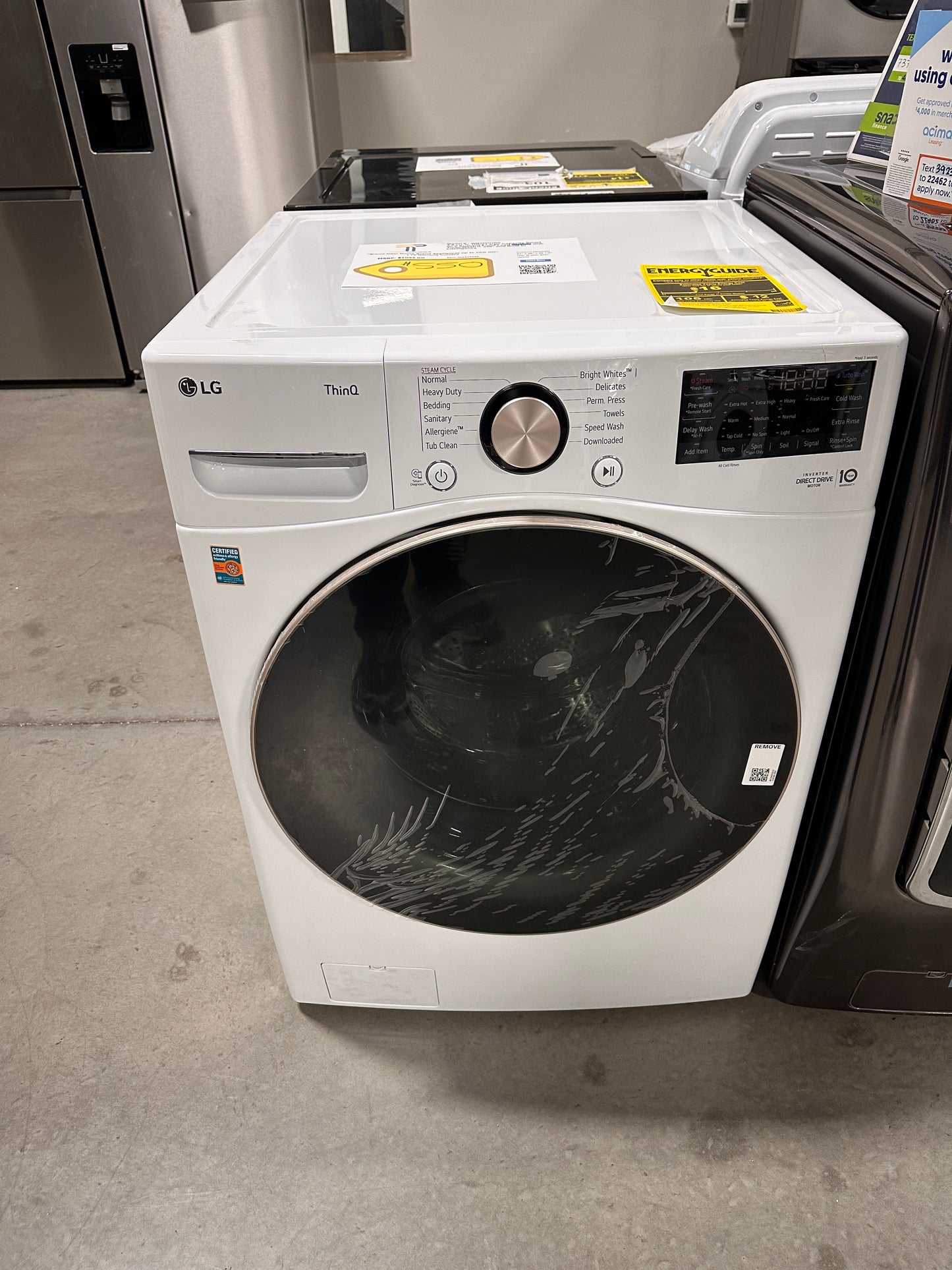 GORGEOUS BRAND NEW LG STACKABLE WASHING MACHINE Model: WM4000HWA WAS13622