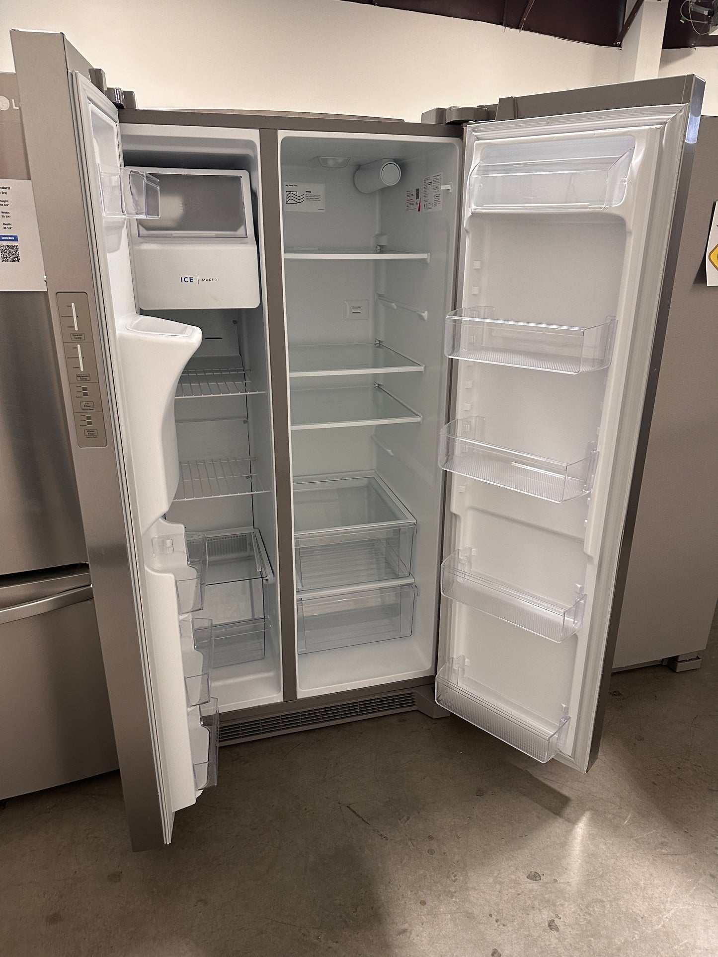 Brand New Frigidaire - 25.6 Cu. Ft. Side-by-Side Refrigerator - Silver Model: FRSS26L3AF REF13621