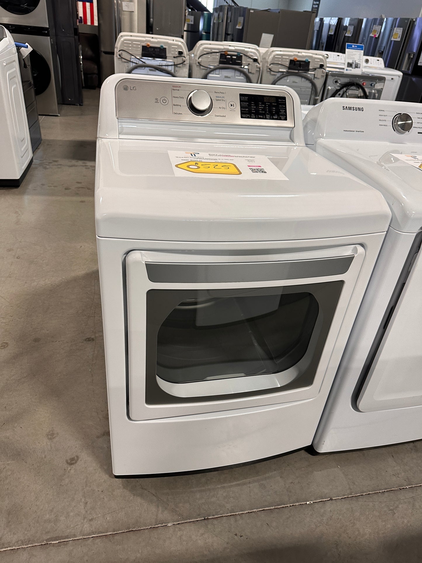 LG - 7.3 Cu. Ft. Smart Electric Dryer with EasyLoad Door - White Model: DLE7400WE DRY12851