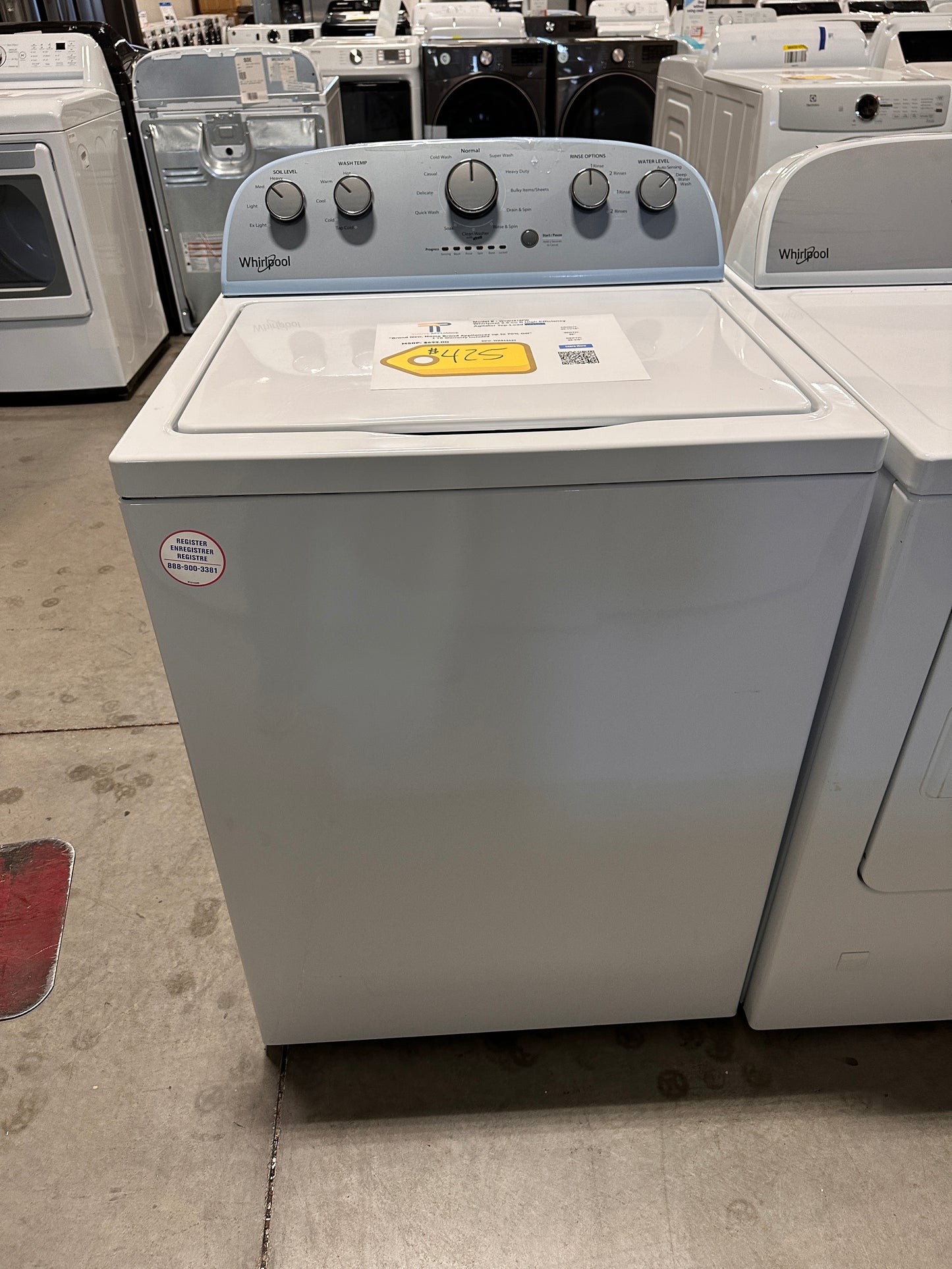 Whirlpool 3.5 cu. ft. Top Load Washer with the Deep Water Wash Option Model: WTW4816FW WAS13629