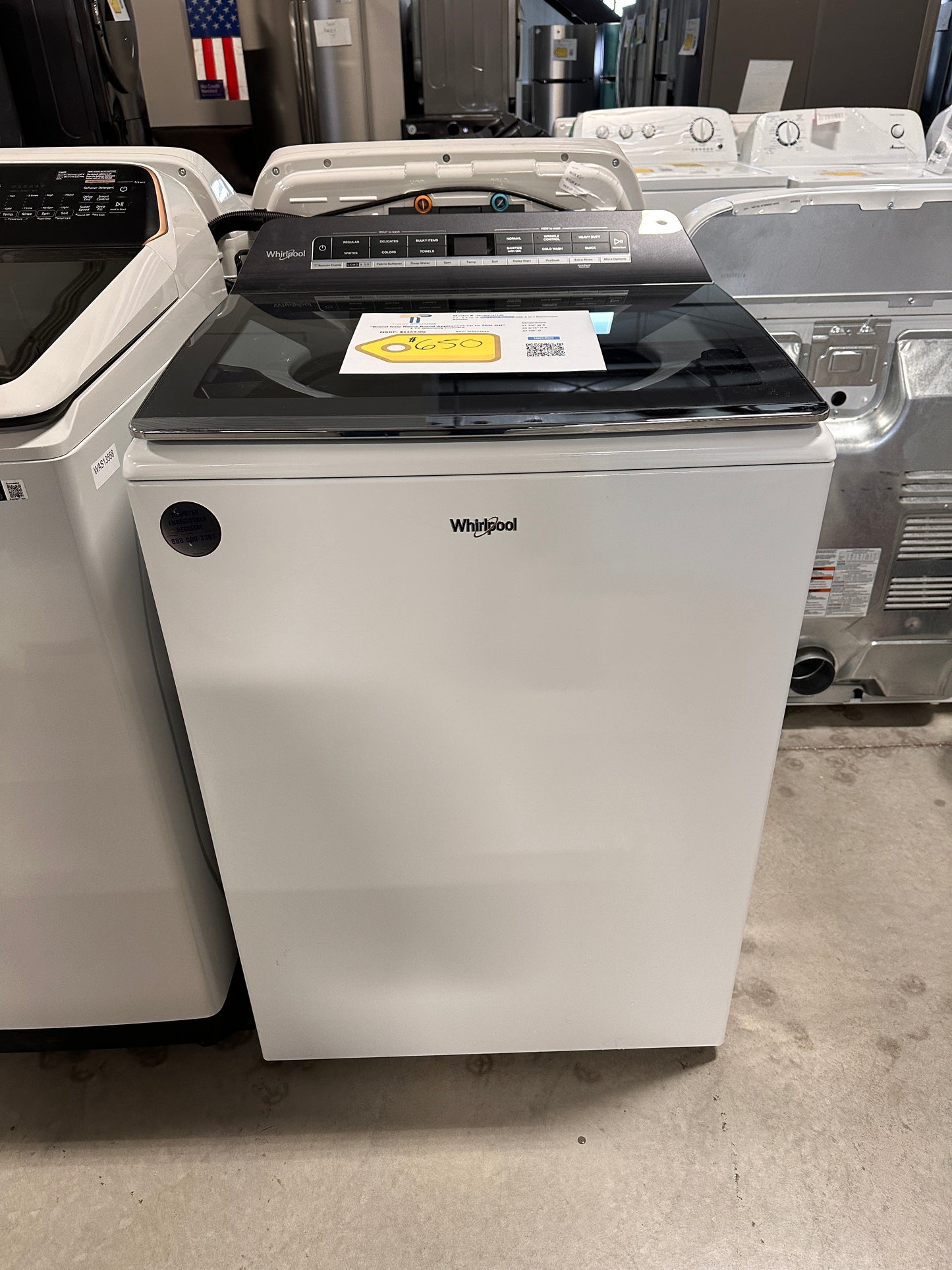 Whirlpool 5.2 5.3 Cu. Ft. Top Load Washer With 2 In 1 Removable Agitator Model: WTW8127LW WAS13632