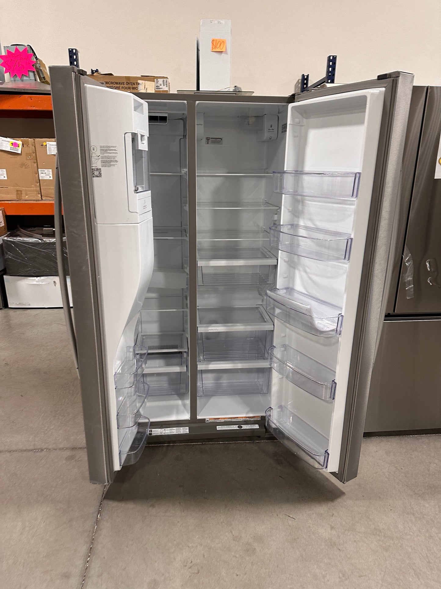 Whirlpool - 20.6 Cu. Ft. Side-by-Side Counter-Depth Refrigerator - Stainless Steel Model: WRS571CIHZ REF13613