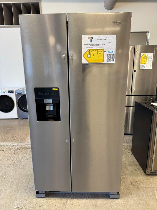 BRAND NEW! Whirlpool 36 Side-by-Side Refrigerator  MODEL: WRS315SDHZ  REF10426R
