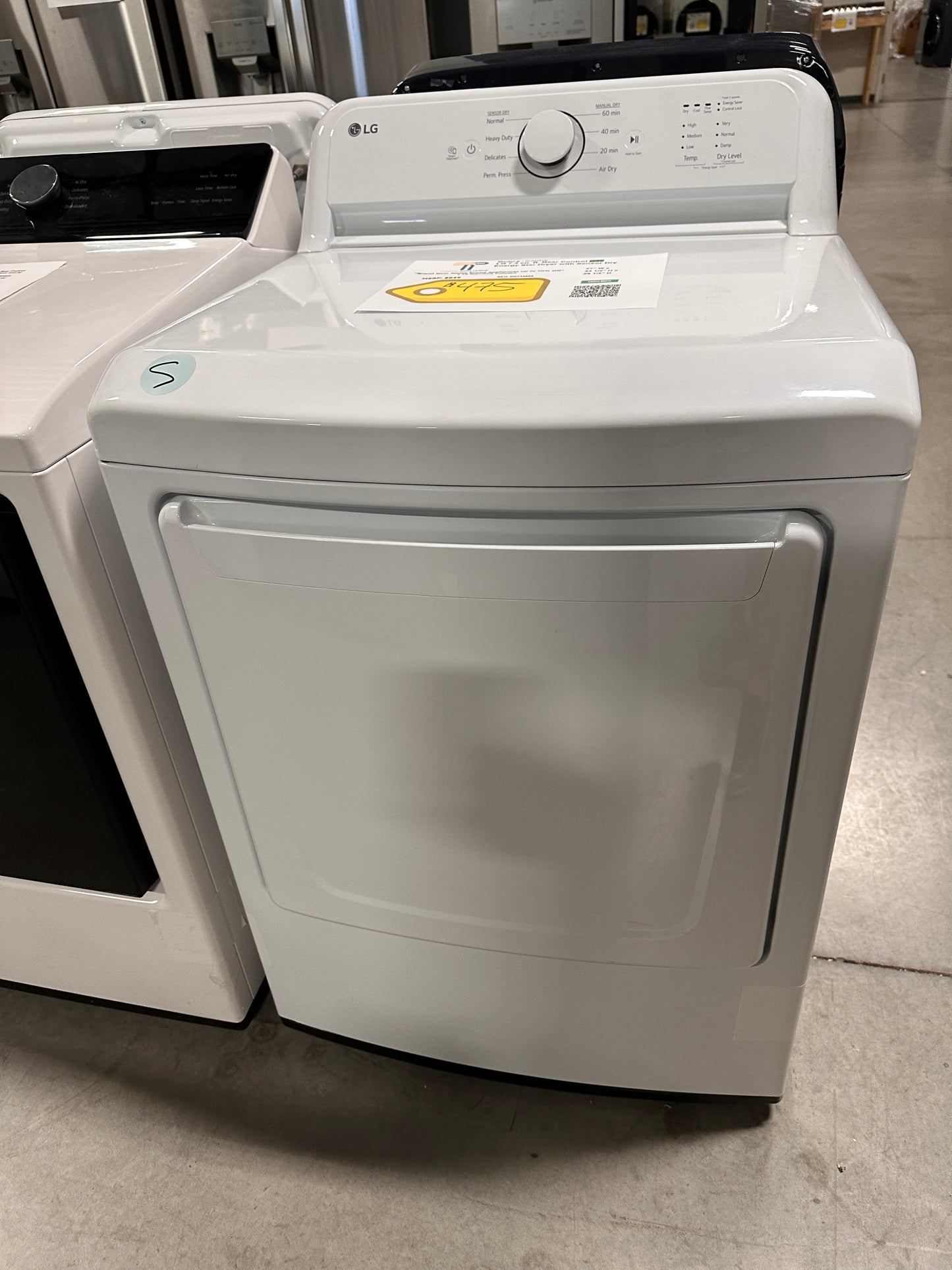 Brand New LG - 7.3 Cu. Ft. Gas Dryer with Sensor Dry - White Model: DLG6101W DRY12855