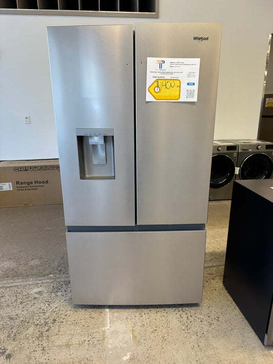 BEAUTIFUL BRAND NEW WHIRLPOOL FRENCH DOOR REFRIGERATOR MODEL: WRFF3536SZ  REF10427R