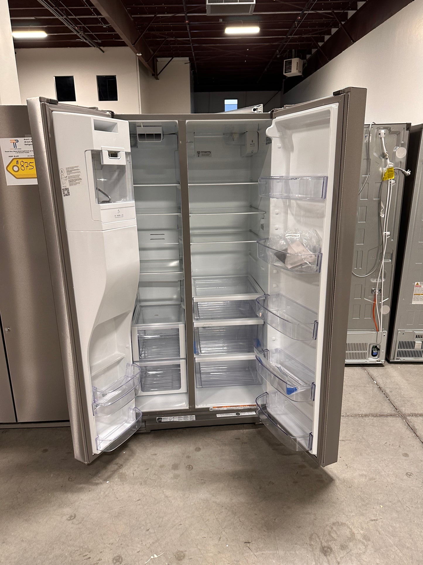 Brand New Whirlpool 36-inch Wide Side-by-Side Refrigerator Model: WRS588FIHZ REF13630