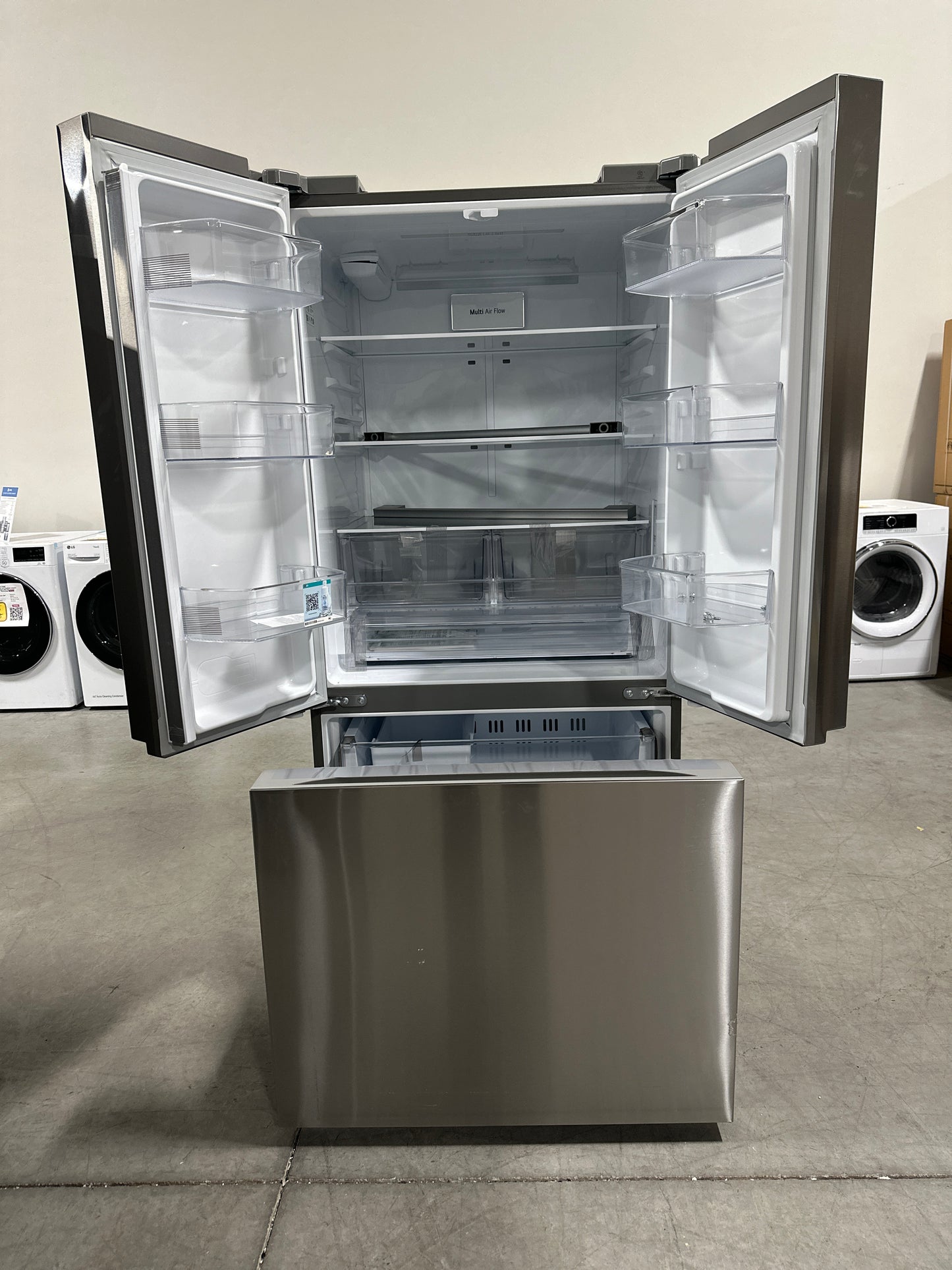GREAT PRICE! LG 25 Cu.Ft. 3-Door French Door Refrigerator Hybrid Handle Model: LF25H6200S REF13643