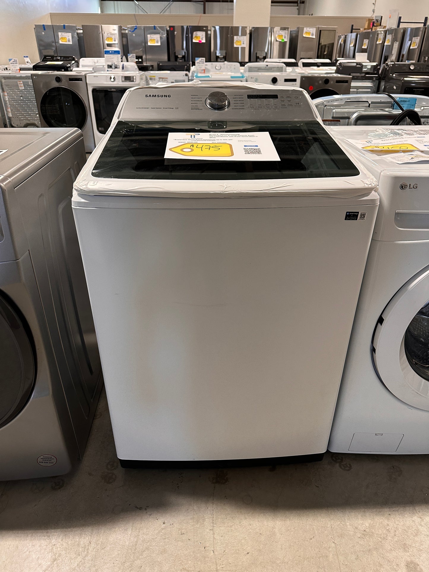 Samsung Washer Smart Top Load with Super Speed Wash MODEL: WA52DG5500AW WAS13686