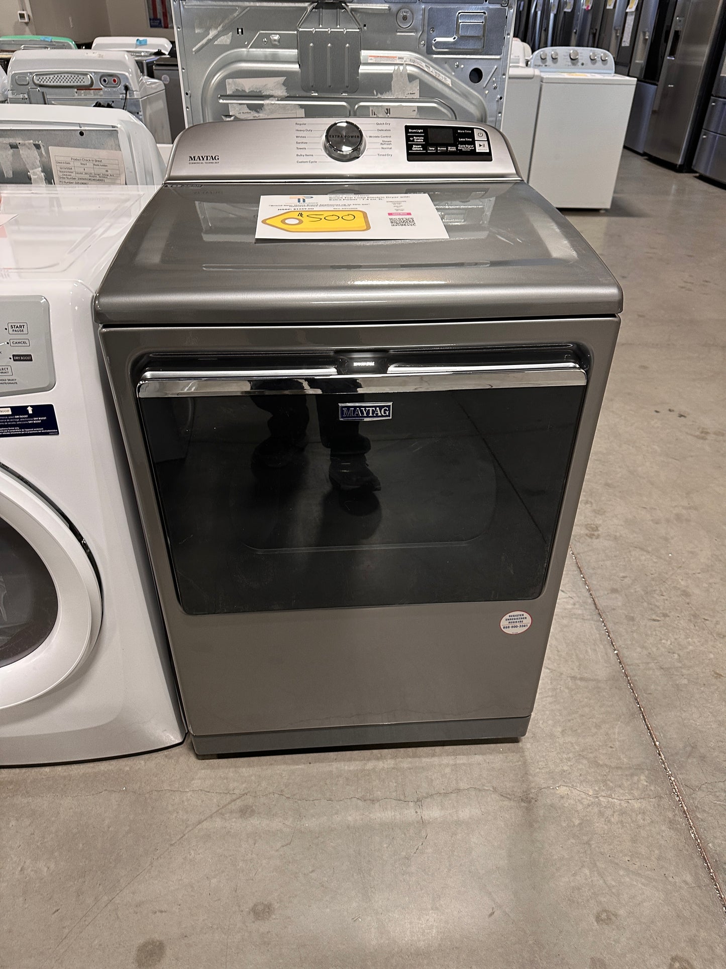 New Maytag Smart Top Load Electric Dryer with Extra Power MODEL: MED7230HC DRY12905