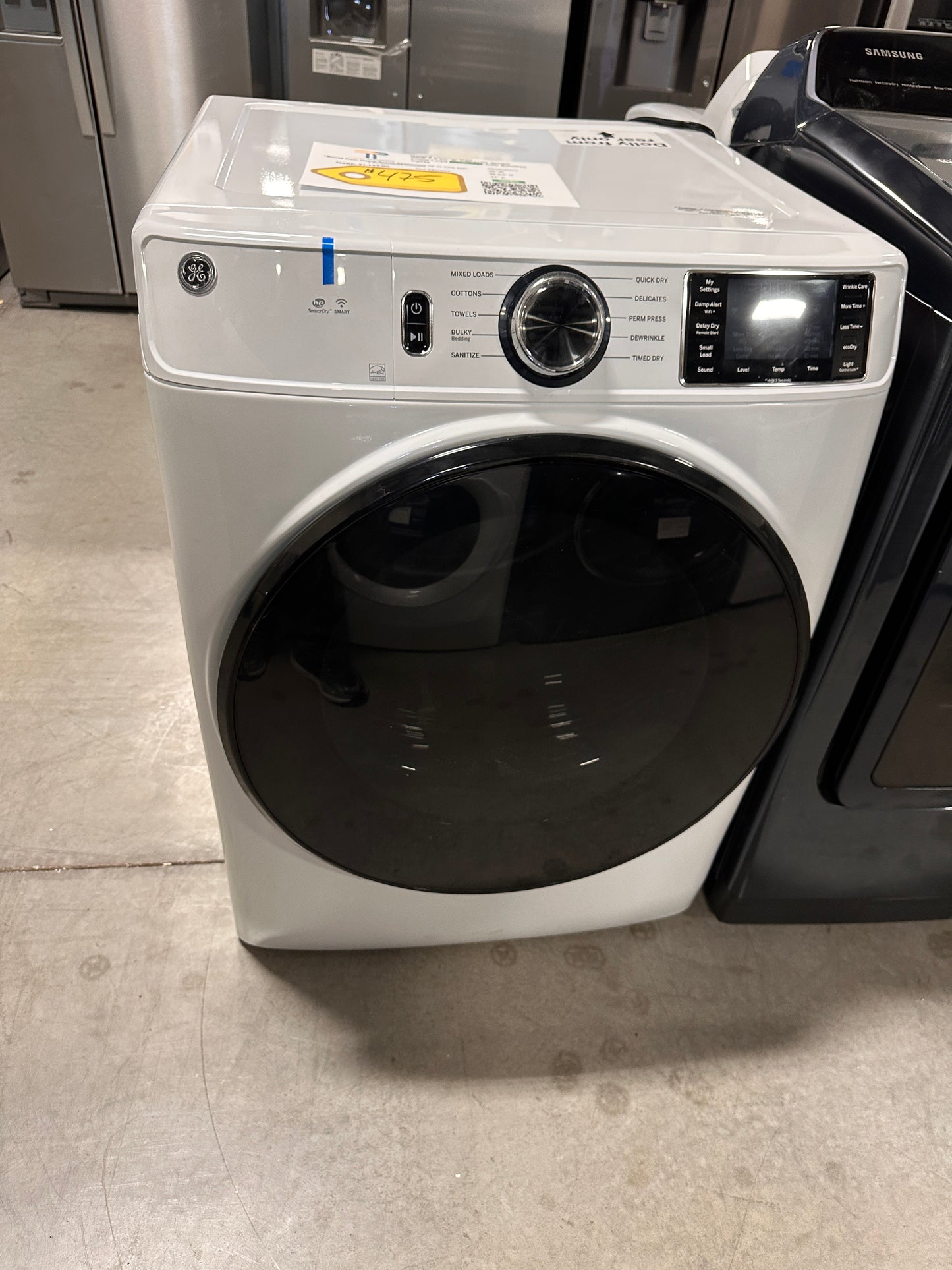 Gorgeous New GE 7.8 Cu. Ft. Smart Front Load Electric Dryer MODEL: GFD55GSSNWW DRY12924