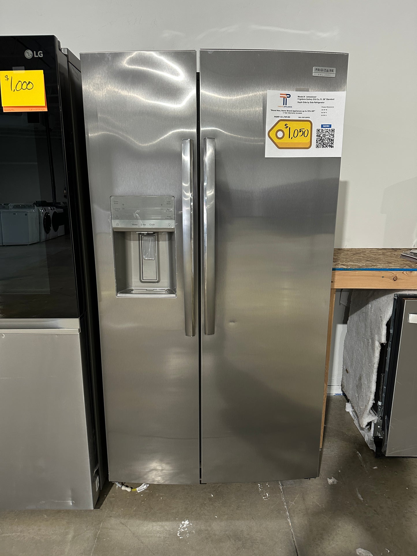 FRIGIDAIRE GALLERY 25.6 CU FT REFRIGERATOR - REF12095S GRSS2652AF