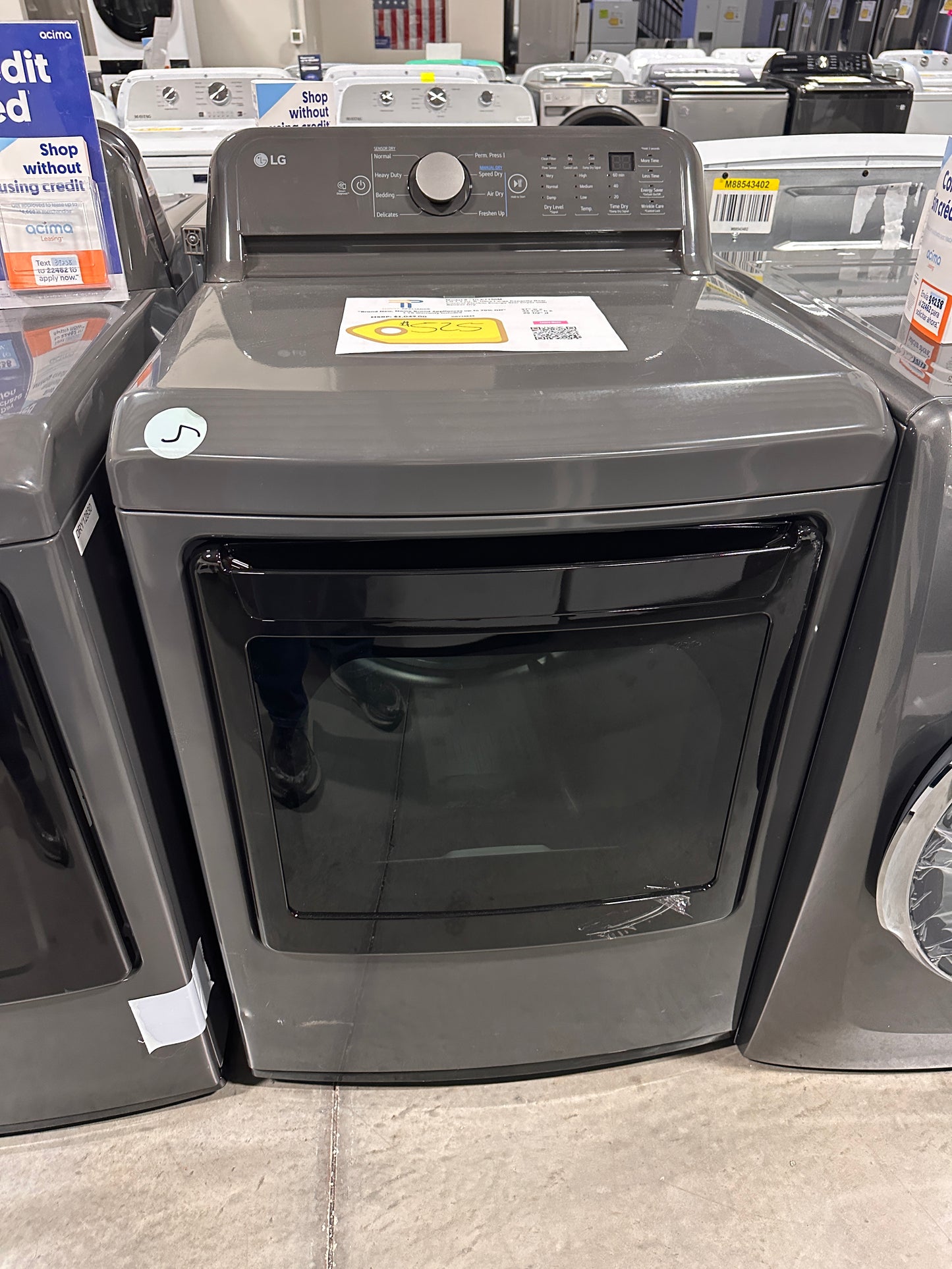 NEW! LG - 7.3 Cu. Ft. Electric Dryer with Sensor Dry - Middle Black MODEL: DLE7150M DRY12843