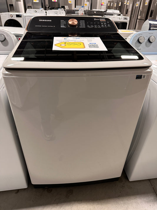 GREAT NEW SAMSUNG TOP LOAD WASHER WITH AUTO DISPENSE SYSTEM MODEL: WA55CG7500AE WAS13741