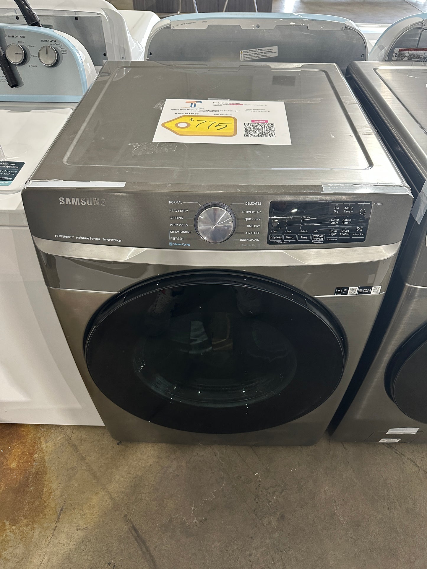 NEW SAMSUNG DRYER with STEAM SANITIZE - DRY11734S DVE45B6300P