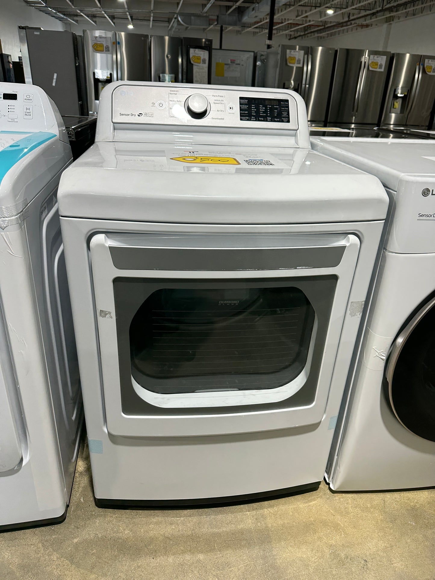 LG - 7.3 Cu. Ft. Smart Electric Dryer with Sensor Dry - White  Model:DLE7150W  DRY11433S