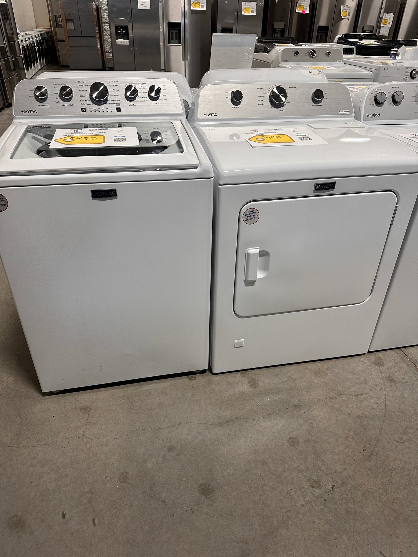 GORGEOUS NEW MAYTAG LAUNDRY SET TOP LOAD WASHER GAS DRYER WAS13732 DRY12934