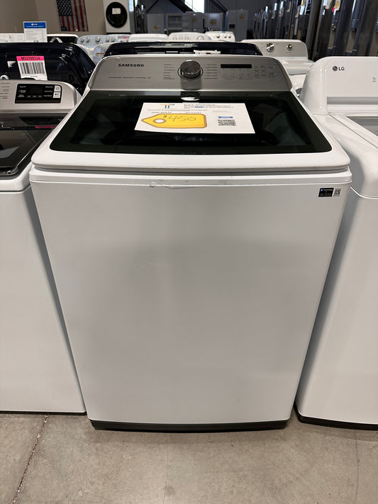 NEW! Samsung 5.2 cu. ft. Washer Smart Top Load with Super Speed Wash MODEL: WA52DG5500AW WAS13802