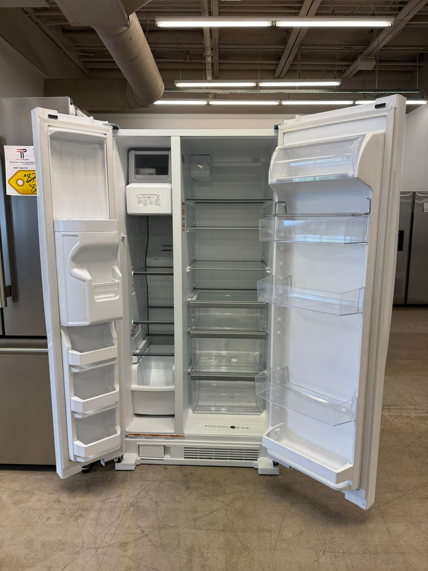 NEW! Whirlpool 33-inch W 21 cu. ft. Side by Side Refrigerator  MODEL: WRS321SDHW  REF10447R