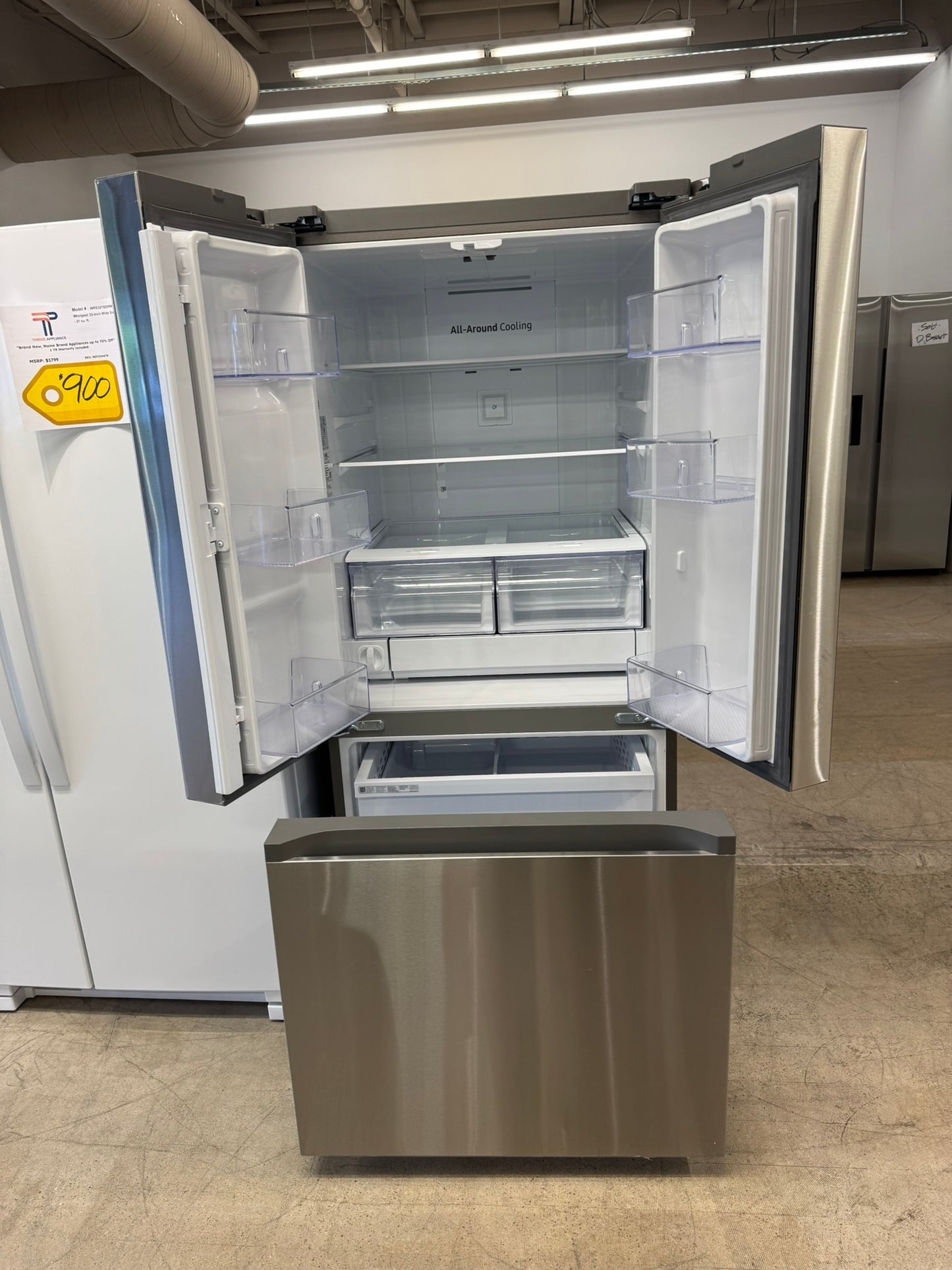 Samsung 22 Cu. Ft. Stainless Steel French Door Refrigerator  MODEL: RF22A4221SR  REF10453R