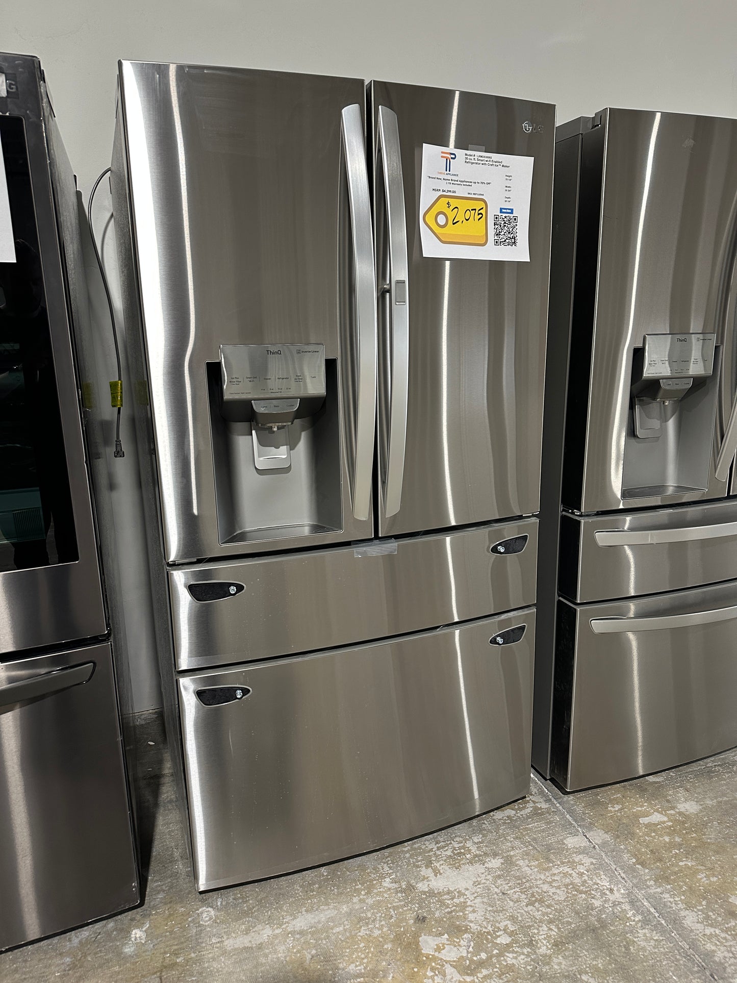 Smart Refrigerator with Door-in-Door and Craft Ice - Stainless steel  Model:LRMDS3006S  REF11556s