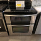 GENTLY USED WHIRLPOOL ELECTRIC DOUBLE OVEN RANGE MODEL: WGE745C0FS  RAG11992