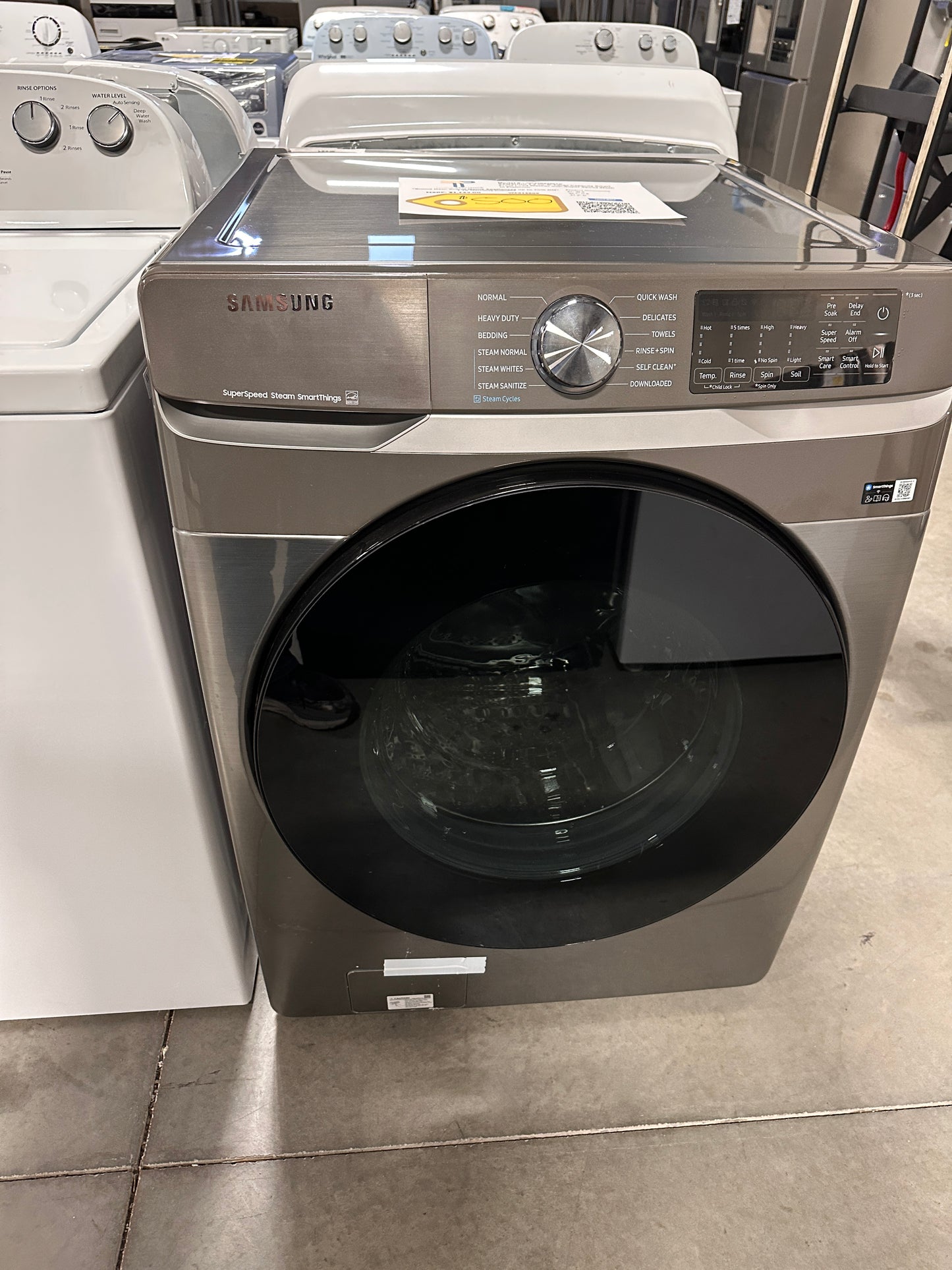 SMART SAMSUNG STACKABLE FRONT LOAD WASHER MODEL: WF45B6300AP  WAS13805