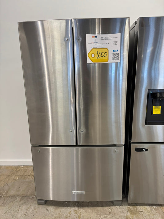 NEW! KitchenAid 36 in. 20 Cu. Ft. Counter Depth French Door Refrigerator  MODEL: KRFC136RPS  REF10432R