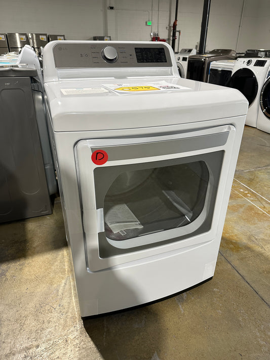 LG - 7.3 Cu. Ft. Smart Electric Dryer with EasyLoad Door - White  Model:DLE7400WE  DRY11743S