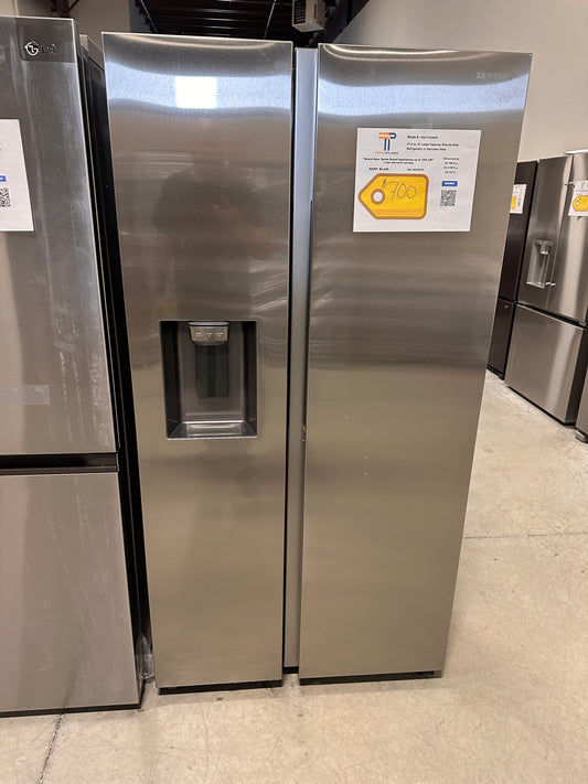 BRAND NEW! Samsung 27.4 Cu Ft Side by Side Refrigerator  MODEL: RS27T5200SR  REF13770