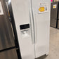 GORGEOUS NEW WHITE WHIRLPOOL SIDE-BY-SIDE REFRIGERATOR MODEL: WRS335SDHW  REF13717