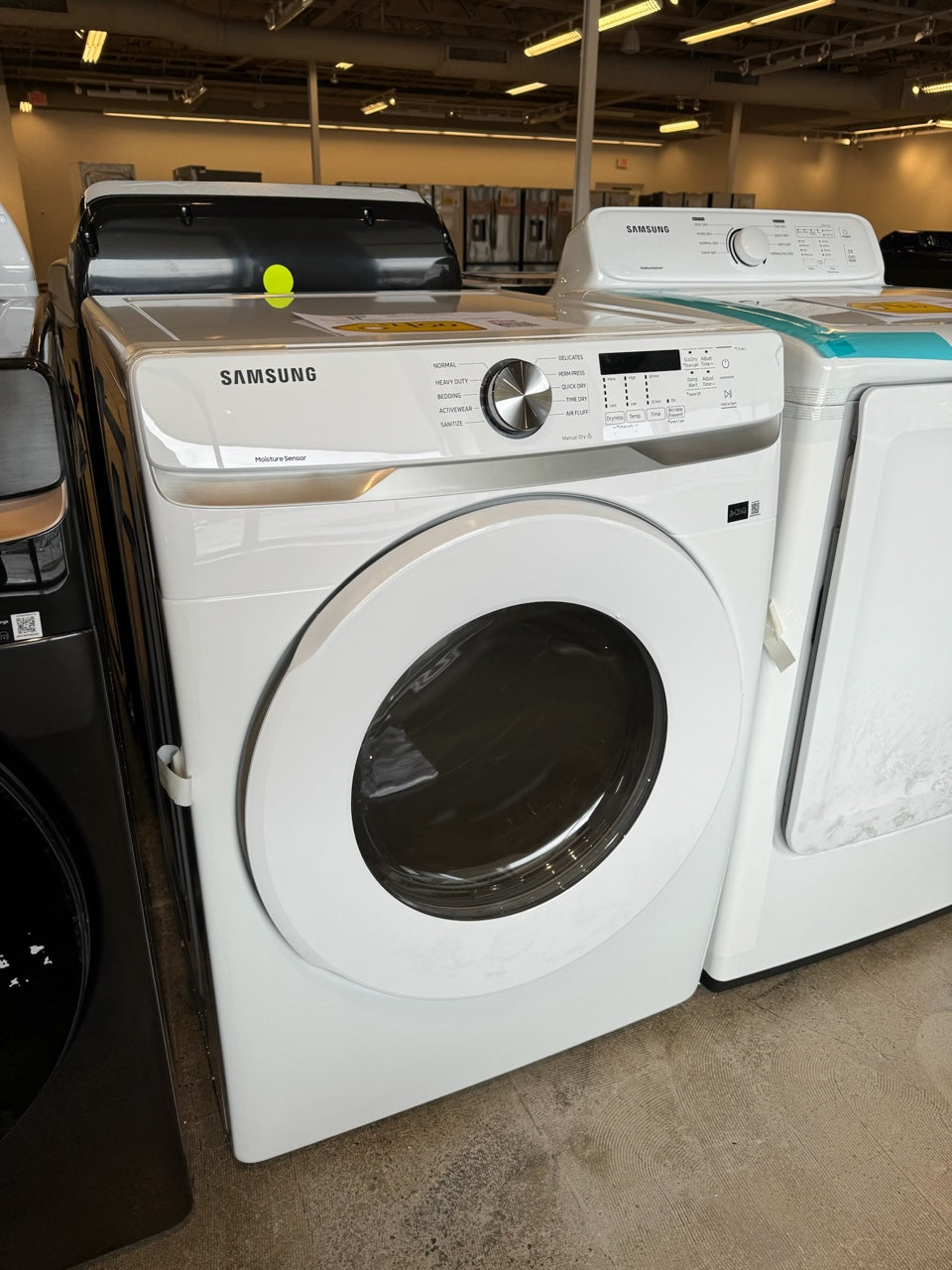 Samsung - 7.5 Cu. Ft. Stackable Electric Dryer with Sensor Dry - White  MODEL: DVE45T6000W/A3  DRY10005R