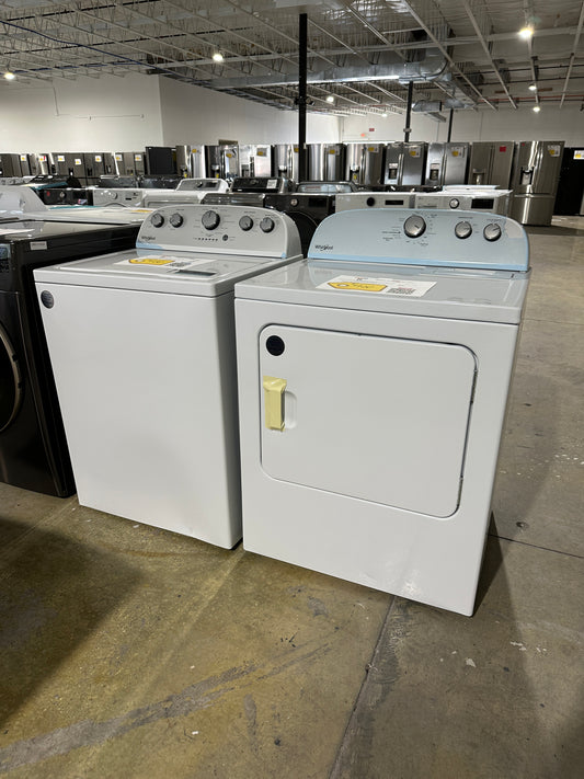 GREAT NEW WHIRLPOOL LAUNDRY SET - TOP LOAD WASHER - ELECTRIC DRYER - WAS11903S DRY11752S