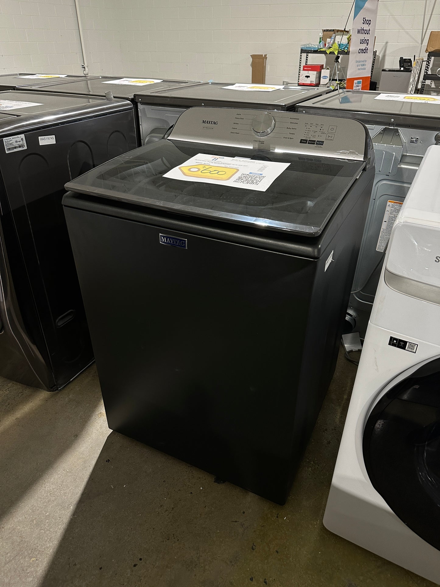 NEW MAYTAG TOP LOAD WASHER Model:MVW6500MBK  WAS11902S