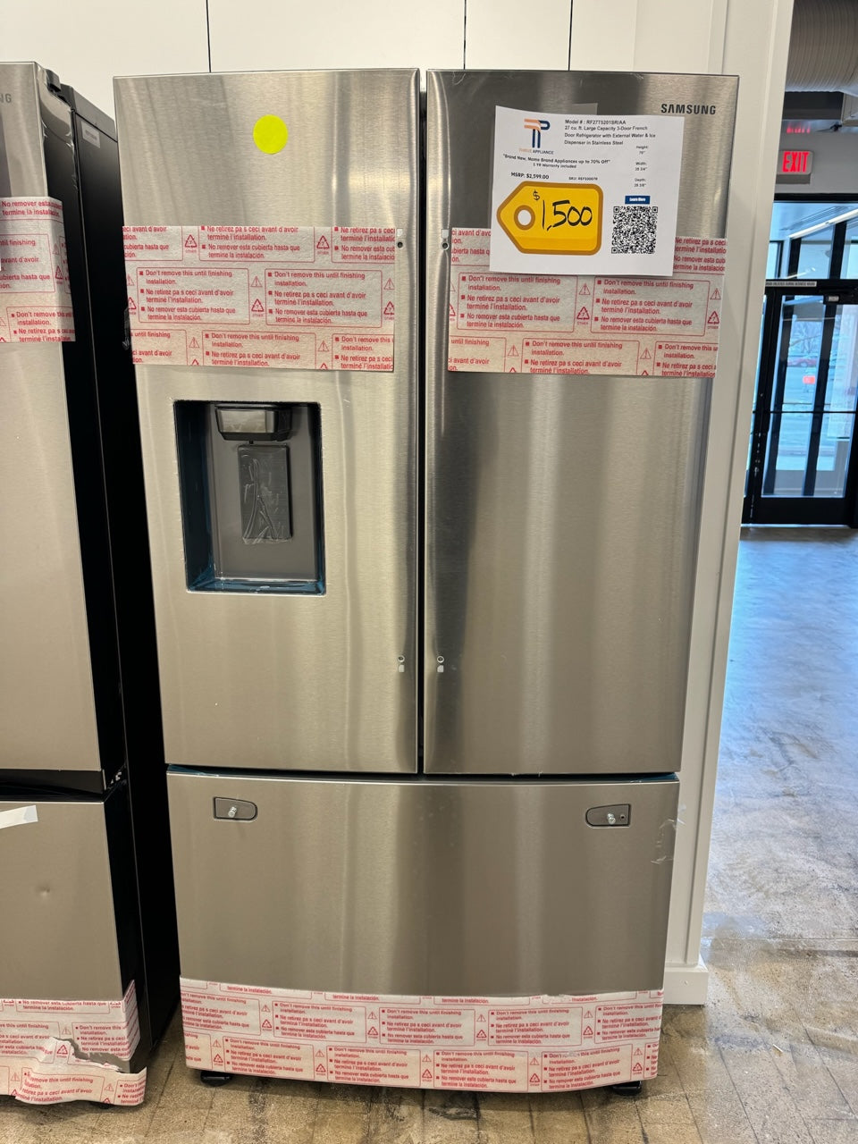 DISCOUNTED BRAND NEW SAMSUNG 3DOOR REFRIGERATOR MODEL RF27T5201SR/AA