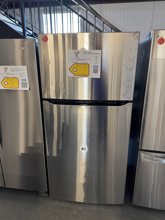 GREAT NEW LG TOP FREEZER REFRIGERATOR with INTERNAL WATER DISPENSER MODEL: LHTNS2403S  REF14022