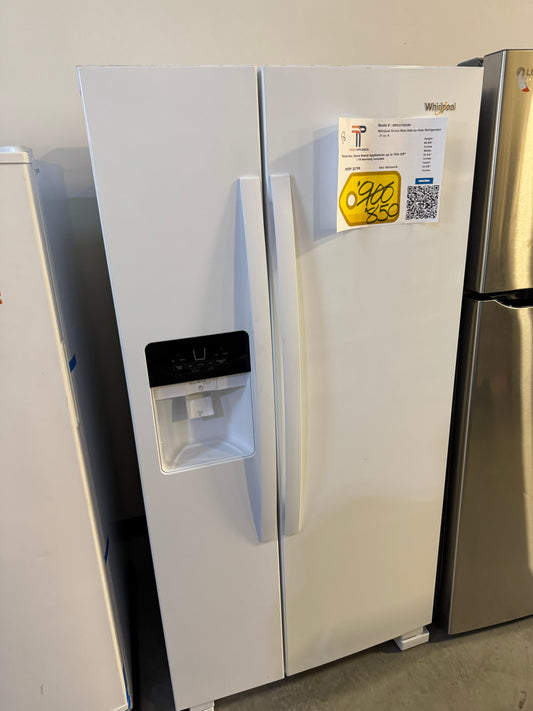 NEW! Whirlpool 33-inch W 21 cu. ft. Side by Side Refrigerator  MODEL: WRS321SDHW  REF10447R