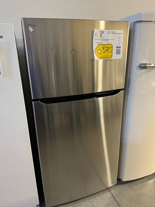 LG 24 cu. ft. Top Freezer Refrigerator MODEL: LHTNS2403S SKU: REF10472R