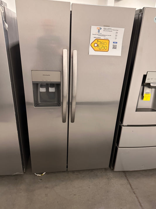 SILVER SIDE-BY-SIDE FRIGIDAIRE REFRIGERATOR MODEL: FRSS26L3AF  REF13765