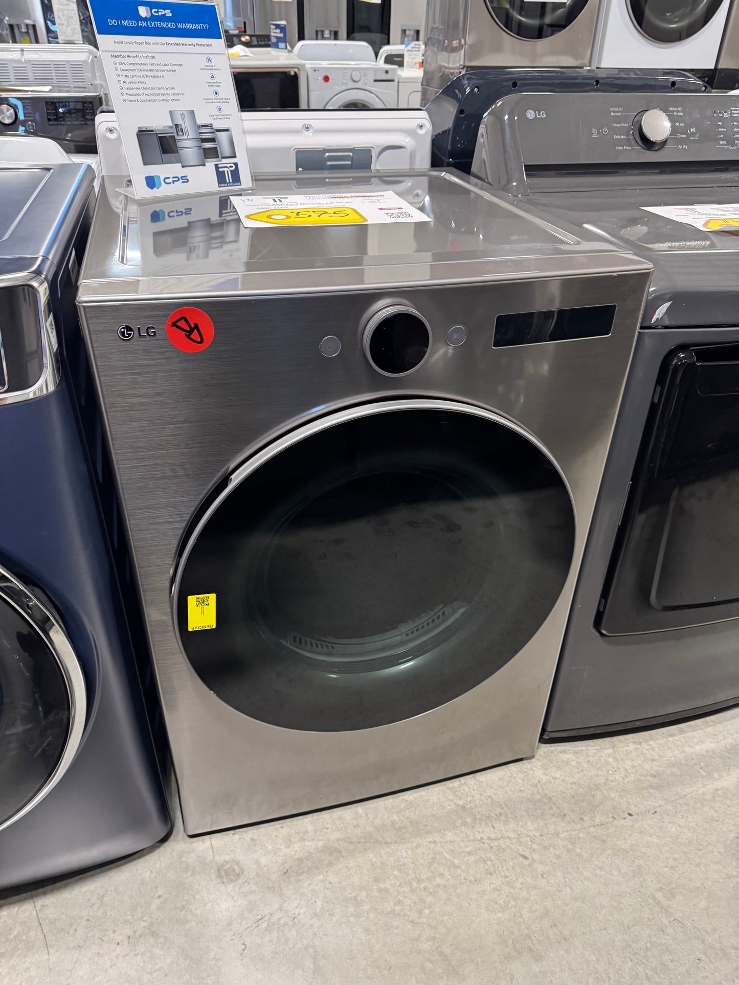 LG 7.4 cu. ft. Ultra Capacity Smart Front Load Electric Energy Star Dryer with Sensor Dry and Steam MODEL: DLEX5500V SKU: DRY10312R