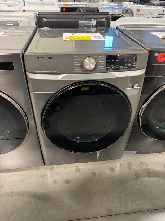 Samsung 7.5 cu. ft. Vented Smart Stackable Electric Dryer in Platinum with Steam Sanitize+ MODEL: DVE45B6300P SKU: DRY10389R