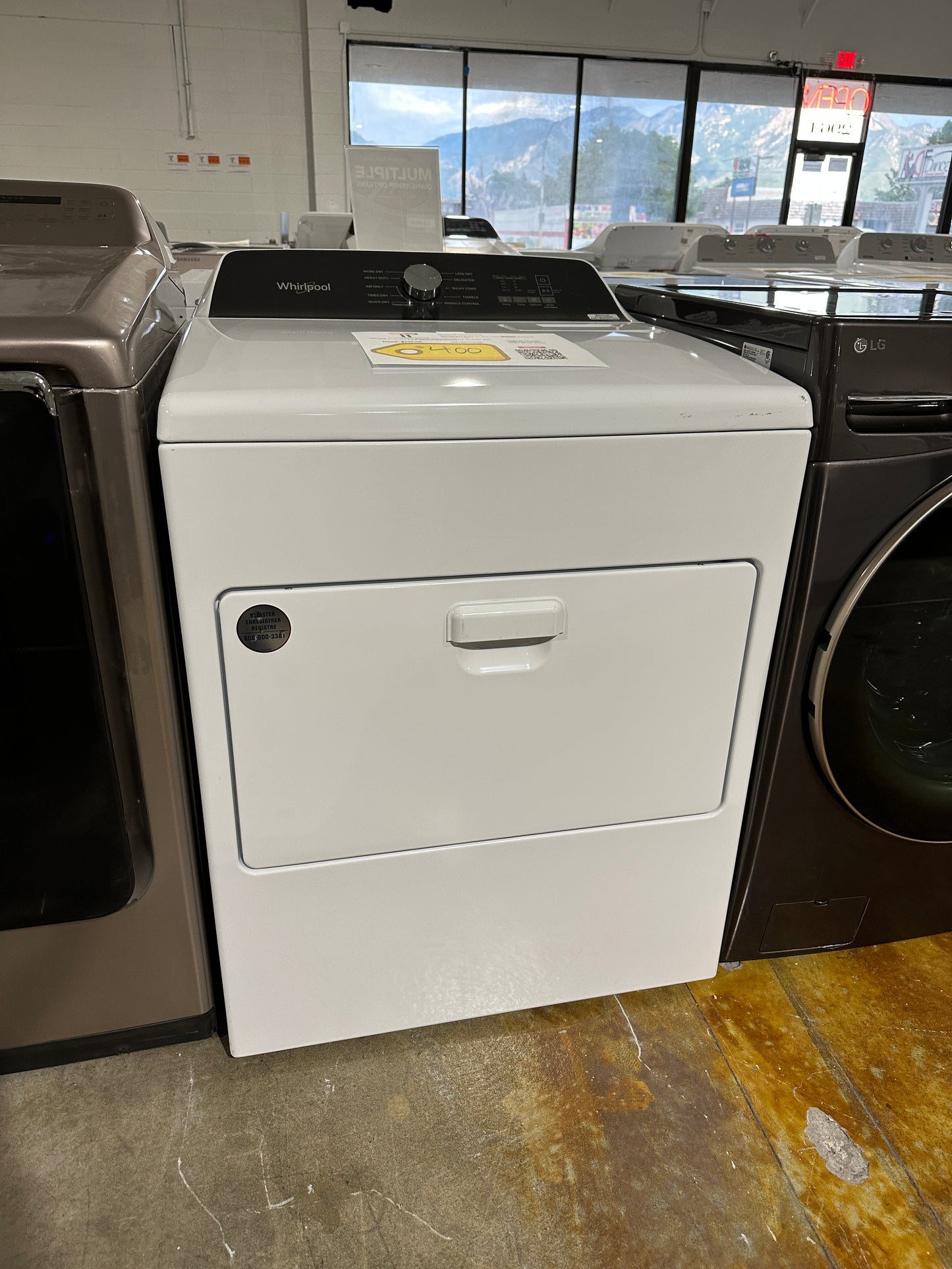 7 Cu. Ft. Electric Dryer with Moisture Sensing - White  Model:WED5010LW  DRY11832S