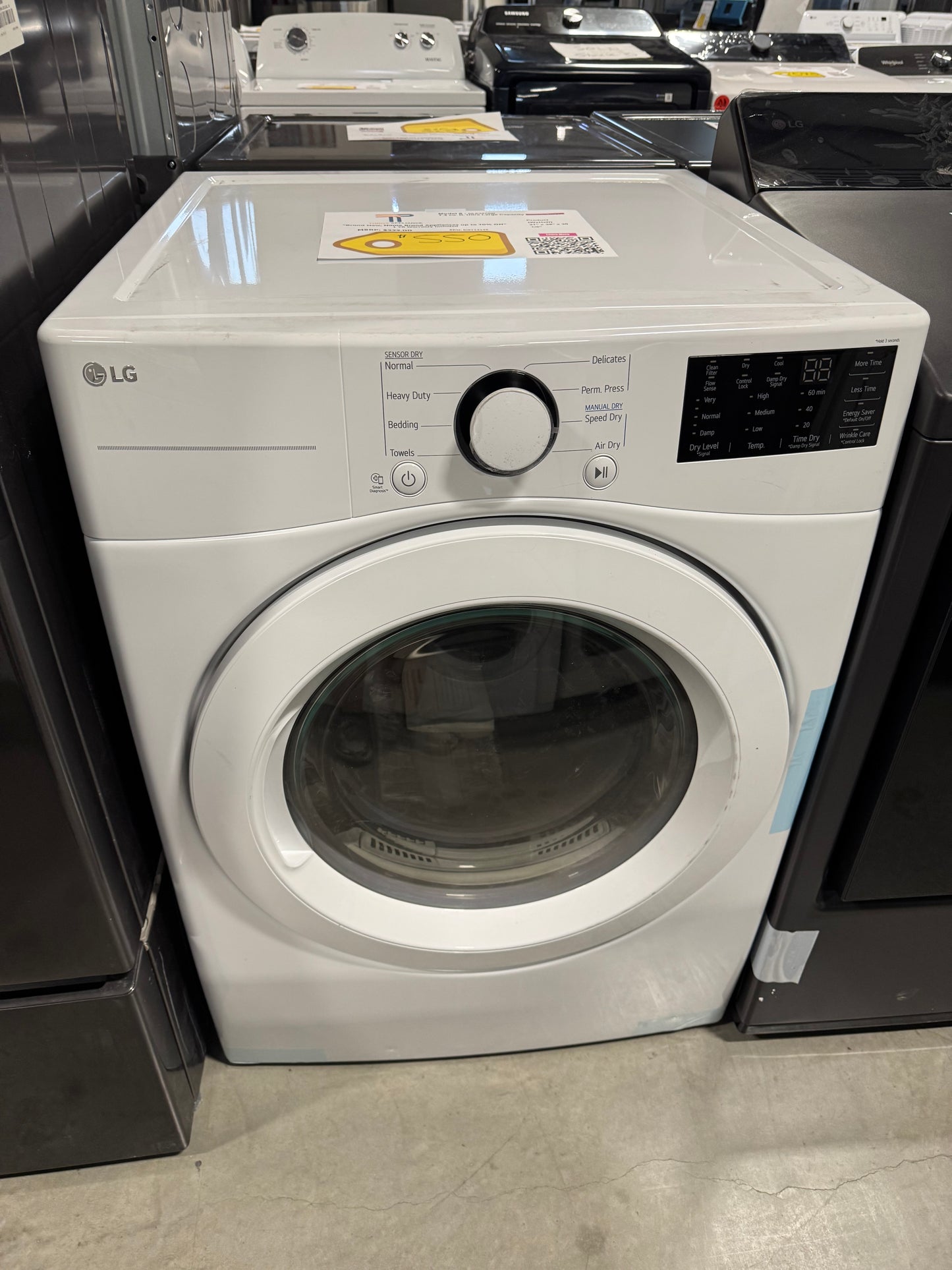 LG 7.4 cu. ft. Ultra Large Capacity Electric Dryer MODEL: DLE3470W SKU: DRY13198